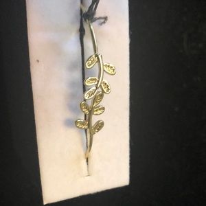 Lauren Spencer stacked gold leaf bracelet